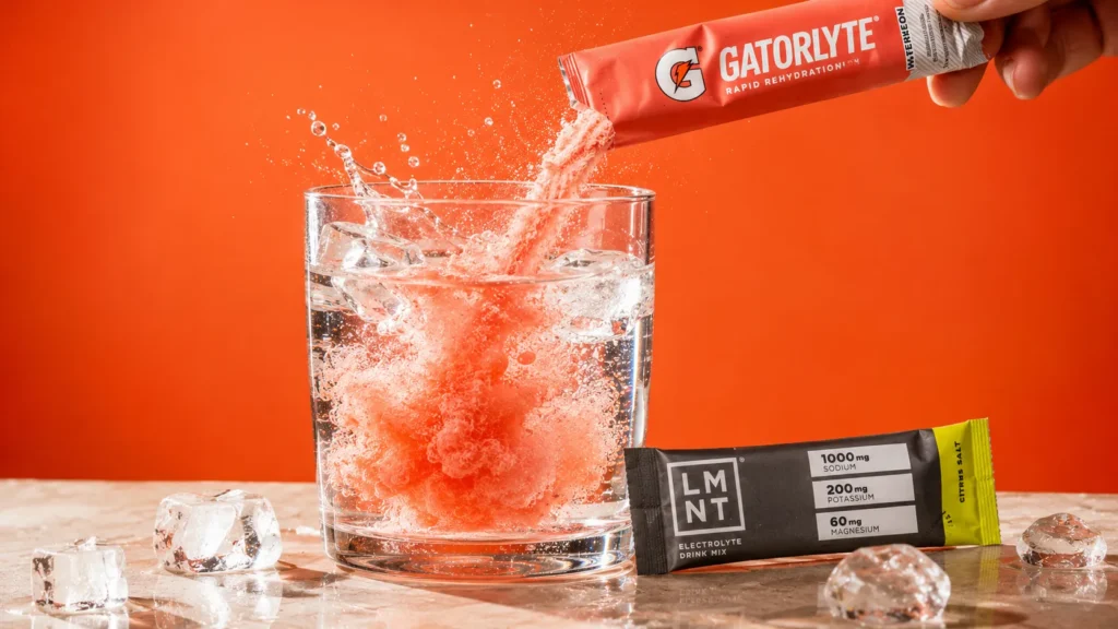Electrolyte Powders Mixed in Water