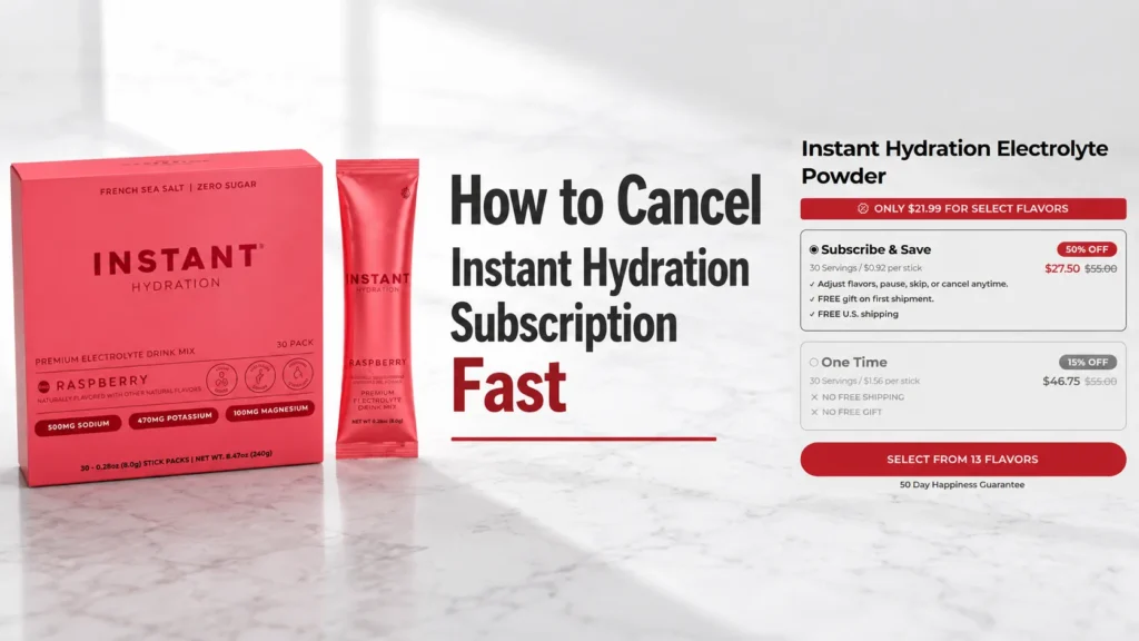 How to Cancel Instant Hydration Subscription Fast