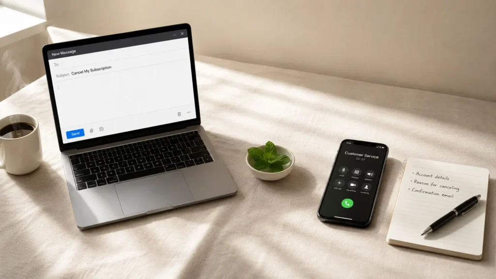 How to Cancel by Email or Phone