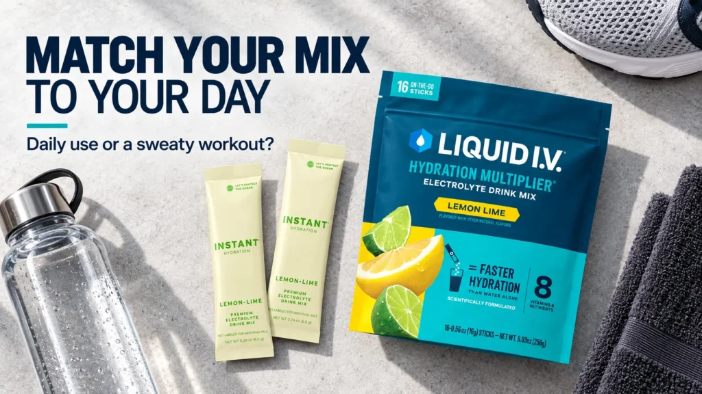 Daily hydration and exercise need different decisions