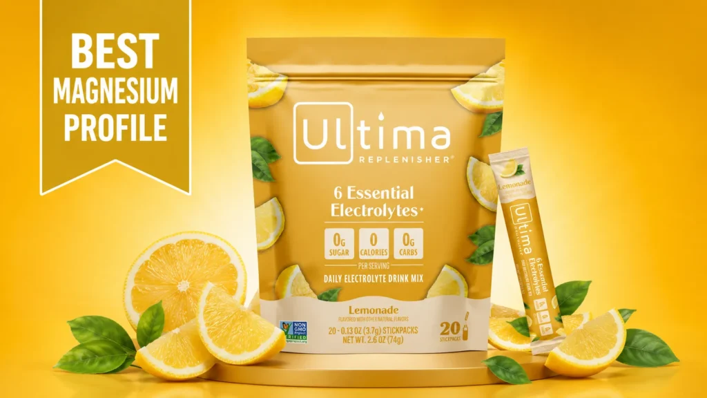 Ultima Replenisher Lemonade - Best Magnesium Profile